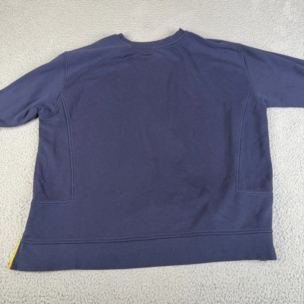 McDonalds Sweatshirt Mens XL Navy Blue Crewneck Side Zip Employee Uniform Logo